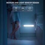 MCGOR 10inch Under Cabinet Lighting, 2 Pack Rechargeable Motion Sensor Light Indoor, 5 Levels Dimmable Magnetic Closet Lights, Wireless Under Counter Lights for Kitchen, Stairs - Image 6