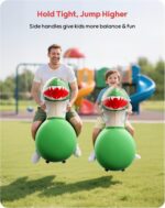 QPAU Inflatable Bouncy Dinosaur Toys 2 PCS with Hand Pump, Heavy Duty Giant Bouncy Pal, 220lbs Load Capacity, Ride On Bouncy Animal Hopper Toy, Indoor Outdoor Bouncers for Kids Girls Boys Ages 5+ - Image 4