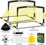 Soccer Goal, Kids Soccer Goals for Backyard Set, 2 Pack of Portable Pop Up Soccer Net with Soccer Ball, Cones, Complete Training Equipment for Youth, Toddler Outdoor Sports Games - Image 3