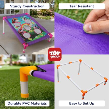 TOY Life Bean Bag Toss Game, Carnival Party Games, Cornhole Set for Kids Outdoor Games, Outside Toys for Kids Ages 4-8, Yard Outdoor Toys for Toddlers 3-5, Gifts for 3 4 5 6 7 Year Old Girls & Boys