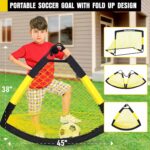 Soccer Goal, Kids Soccer Goals for Backyard Set, 2 Pack of Portable Pop Up Soccer Net with Soccer Ball, Cones, Complete Training Equipment for Youth, Toddler Outdoor Sports Games - Image 8