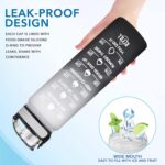 Enerbone Water Bottle, Leakproof BPA & Toxic Free, Motivational Water Bottle with Times to Drink and Straw, Fitness Sports Water Bottle with Strap for Office, Gym, Outdoor Sports - Image 7