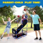 JOYIN Arcade Basketball Game Set with 4 Balls and Hoop for Kids 3+ Years Old Indoor Outdoor Sport Play - Easy Set Up - Air Pump Included - Ideal for Competition - Image 6